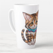 schattige kat latte mok (Linkerhoek)