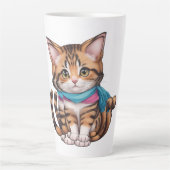 schattige kat latte mok (Voorkant)