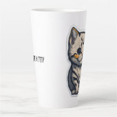 schattige kat latte mok (Voorkant)