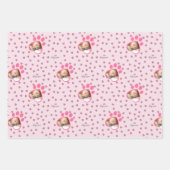 Schattige Kat Liefde Drie Custom Cat Foto's Inpakpapier Vel (Voorkant)