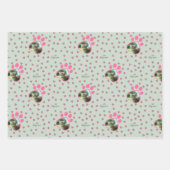 Schattige Kat Liefde Drie Custom Cat Foto's Inpakpapier Vel (Voorkant 2)