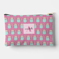Schattige kat meisjes roze monogram