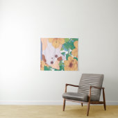 Schattige kat met bloemen wandkleed (In Situ (horizontaal))