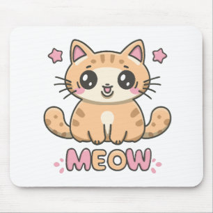 schattige kat miauw muismat
