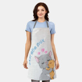 Schattige Kat moeder Schort, Moederdag cadeau Best Schort (Gedragen)