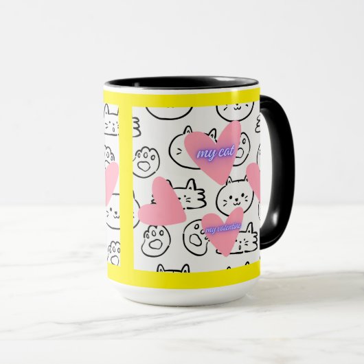 schattige kat mok (Voorkant rechts)