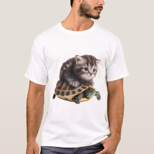 schattige kat op schildpad Kopie Kopie T-shirt