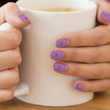 Schattige kat paarse Minx Nail Art
