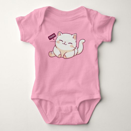 Schattige kat prrrrr romper (Voorkant)