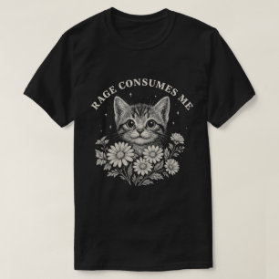 Schattige Kat Rage Esthetiek – Grappige Kitten met T-shirt