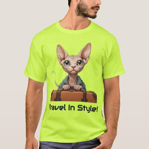 Schattige Kat Reiziger – Cadeau voor Kat Liefhebbe T-shirt