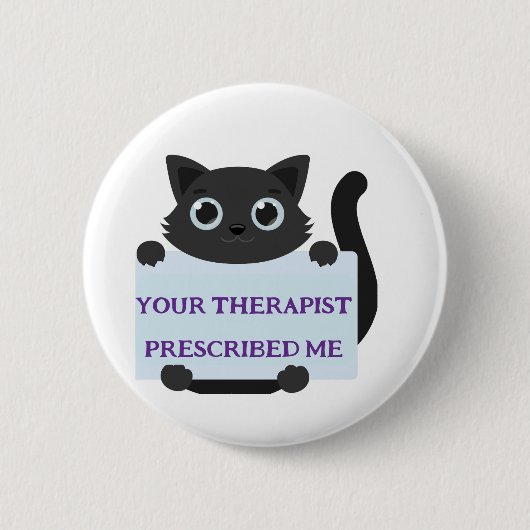 Schattige kat ronde button 5,7 cm (Voorkant)