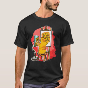 Schattige Kat Schilder Schildert Leeuw Kitten Kat  T-shirt