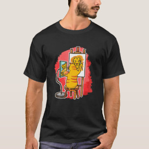 Schattige kat schildert leeuw kitten kat Schilder T-shirt