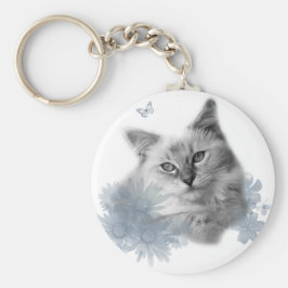 schattige kat sleutelhanger