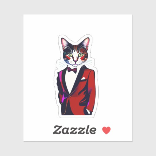 schattige kat sticker (Vel)