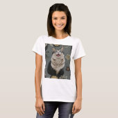 schattige kat t-shirt (Voorkant volledig)