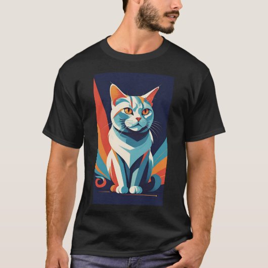 Schattige kat T-shirt ontwerp (Voorkant)