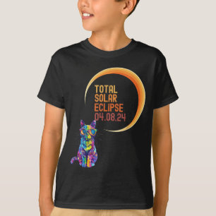 Schattige Kat Totale Zonsverduistering VS T-shirt