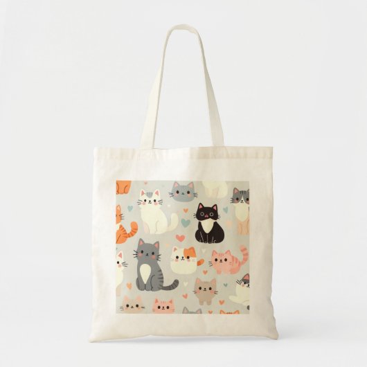 schattige kat tote bag (Voorkant)