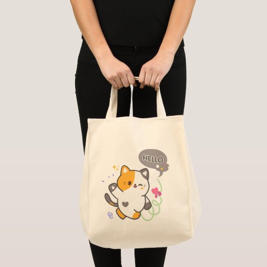 SCHATTIGE KAT TOTE BAG (Voorkant (product))