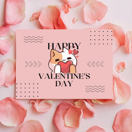 Schattige Kat Valentijnsdag Briefkaart
