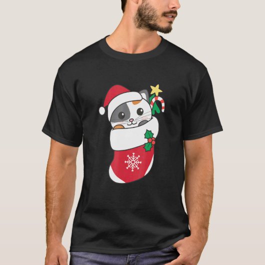 Schattige Kat Voor Kerstmis Kat 7 T-shirt (Voorkant)