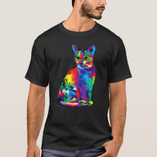 Schattige Kat Voor Kitten Kleurrijke Kitty Adoptie T-shirt