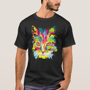 Schattige Kat Voor Kitten Kleurrijke Kitty Adoptie T-shirt