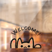 Schattige kat Waving Welkom Raamsticker (Vel 2)