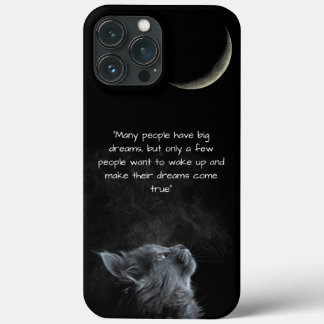 schattige kat, Wijsheid halve maan iPhone 13 Pro Max Hoesje