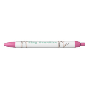 Schattige kat zwarte inkt pen