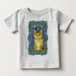 Schattige katje in Art Nouveau stijl