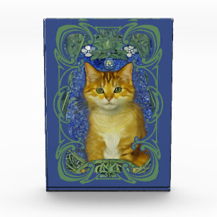 Schattige katje in Art Nouveau stijl Fotoblokken