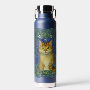 Schattige katje in Art Nouveau stijl Waterfles