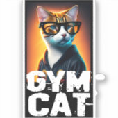 Schattige kattebak in Tracksuit Sticker (Voorkant)