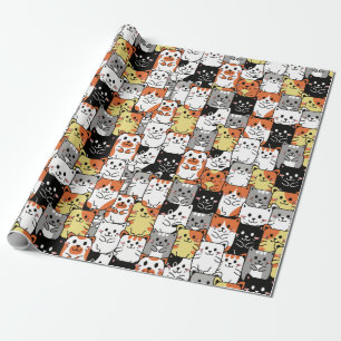 Schattige katten cadeaupapier