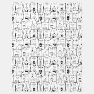 Schattige katten fleece deken