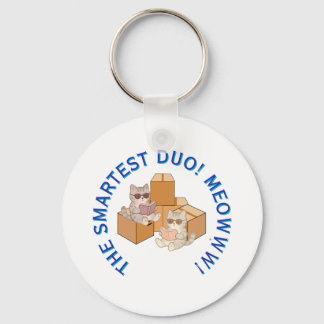Schattige Katten Lezen Boeken Bestie Core Matching Sleutelhanger