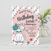 Schattige Katten Patriottisch Verjaardagsfeest Ste Kaart (Staand voorkant)