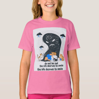 Schattige katten troosten verdrietige persoon ment t-shirt