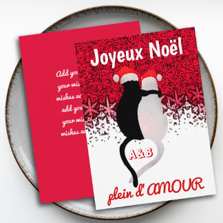 Schattige katten verliefd franse cartoon
