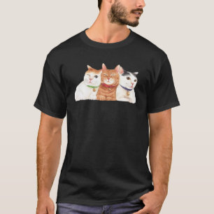 Schattige Katten Vrienden Pret Drie Tres Amigos T-shirt