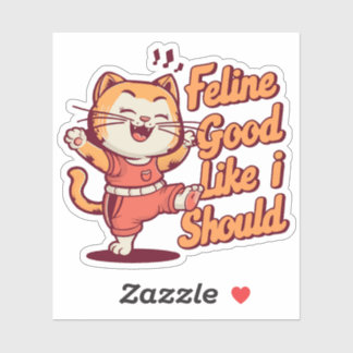 Schattige katten woordgrappen Felien goed alsof ik Sticker
