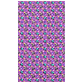 Schattige kattenpatroon in violet groot tafelkleed