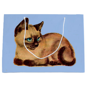 schattige kattenpootdruk op Siamese katten Groot Cadeauzakje