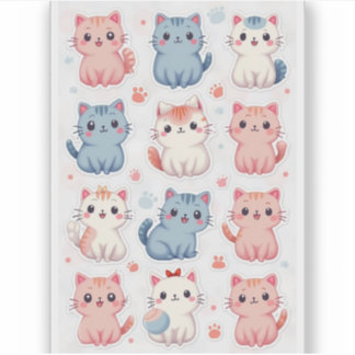 Schattige kattenstickers sticker