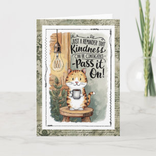 Schattige Kattenvriendelijkheid is Besmettelijk De Kaart