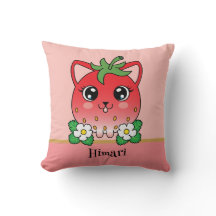 Schattige Kawaii Aardbei Kat