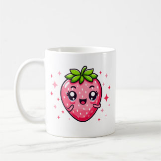 Schattige Kawaii Aardbei Koffiemok